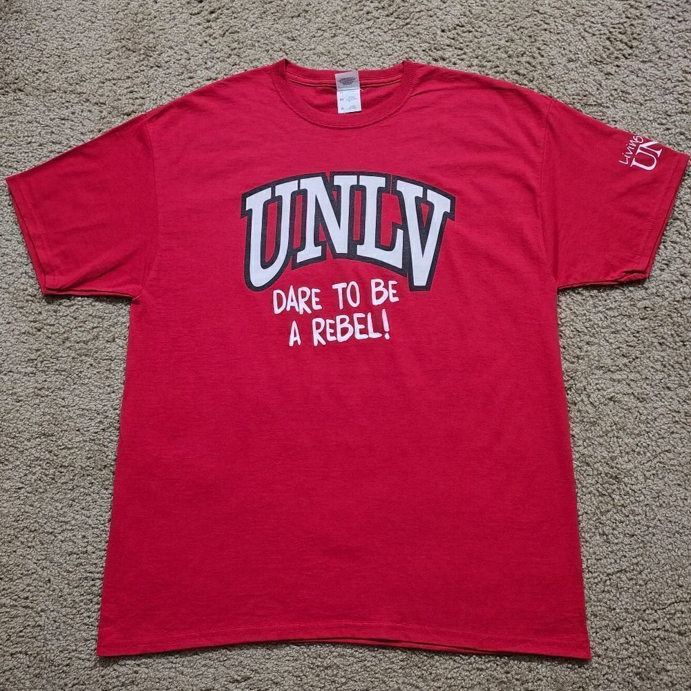 Jerzees UNLV Red Graphic Dri-Power Unisex T-Shirt #4